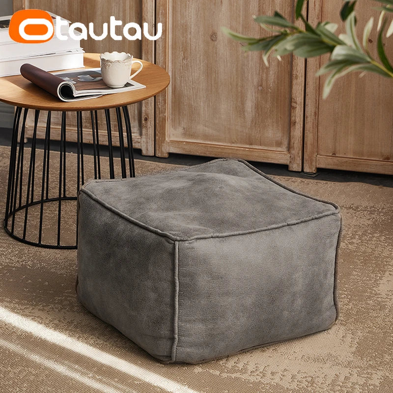 Housse de Pouf Ottoman Simili Cuir - Sans Garnissage