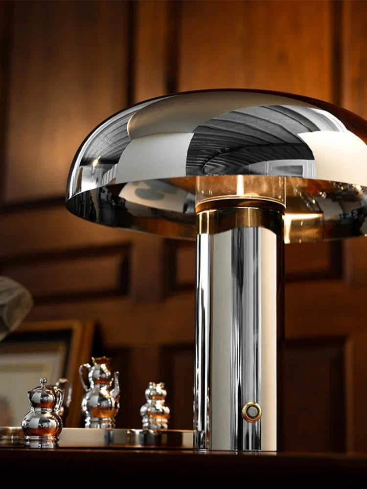 Stainless Steel Bedside Lamp – European Luxury Table Light
