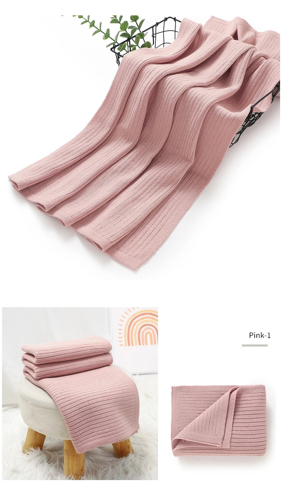 Couverture Bébé Alvéolée Ultra-Douce pour Poussette
