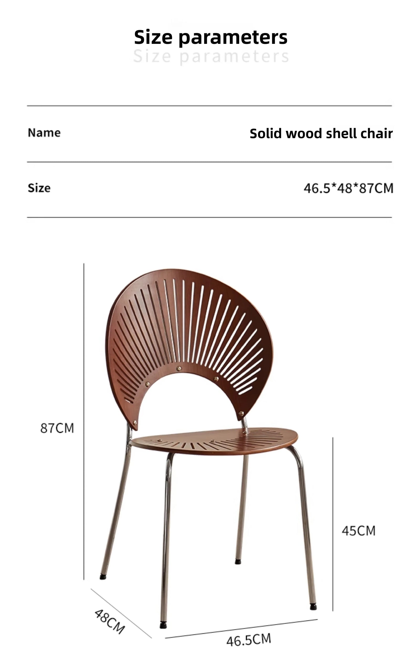 Chaise de Salle à Manger en Acier Inoxydable