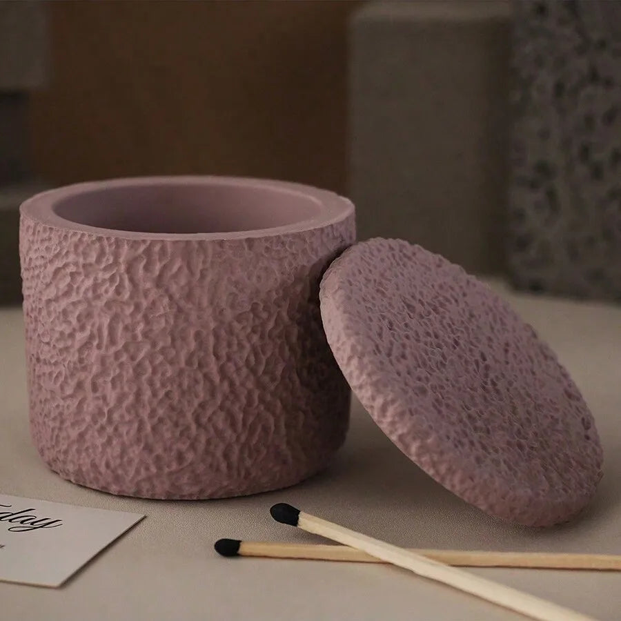 Moule en Silicone pour Bougie et Résine - Forme Irrégulière avec Couvercle