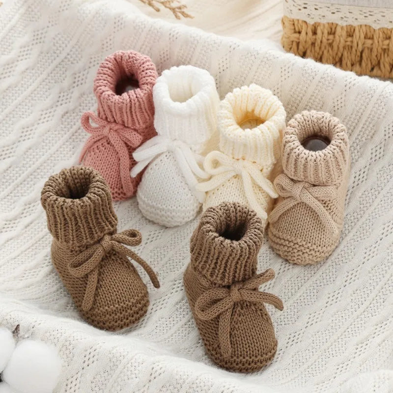 Chaussons Bébé Tricotés à Revers 0-12 Mois