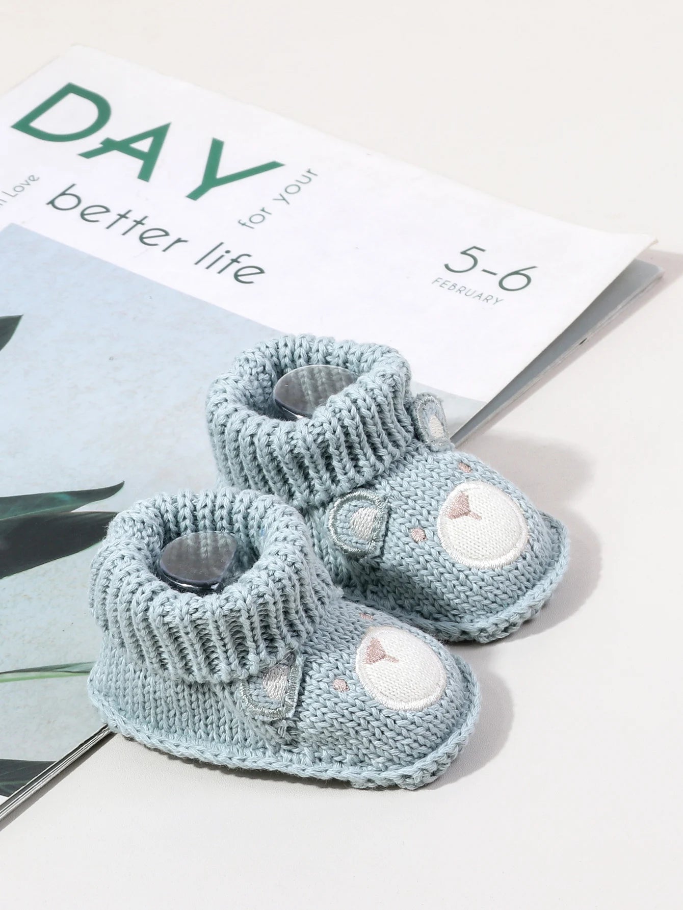 Chaussons Bébé Tricotés Motif Cartoon 0-3 Mois