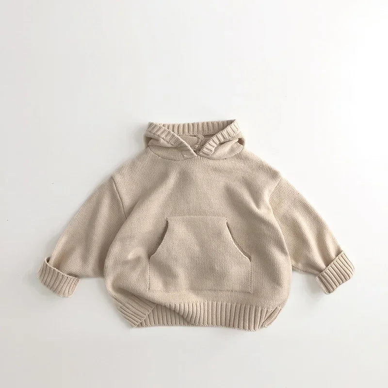 Sweat à Capuche Tricoté Enfant avec Poche