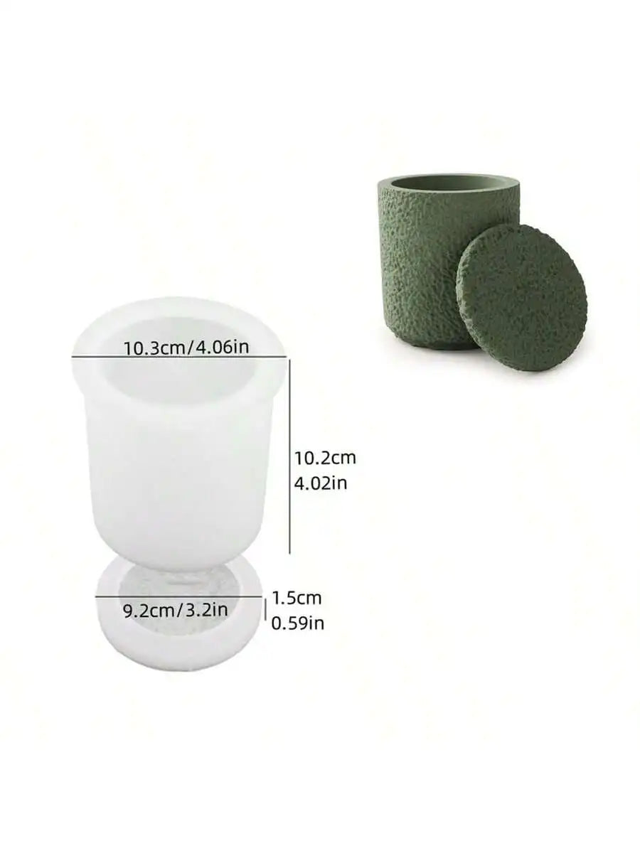 Moule en Silicone pour Bougie et Résine - Forme Irrégulière avec Couvercle