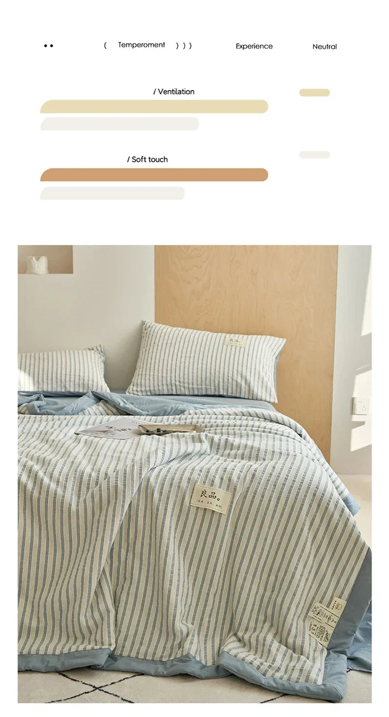 Couette d'Été Jacquard Coton Haut de Gamme Légère