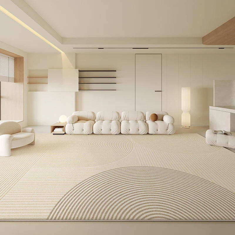 Grand Tapis Style Crème pour Salon et Chambre