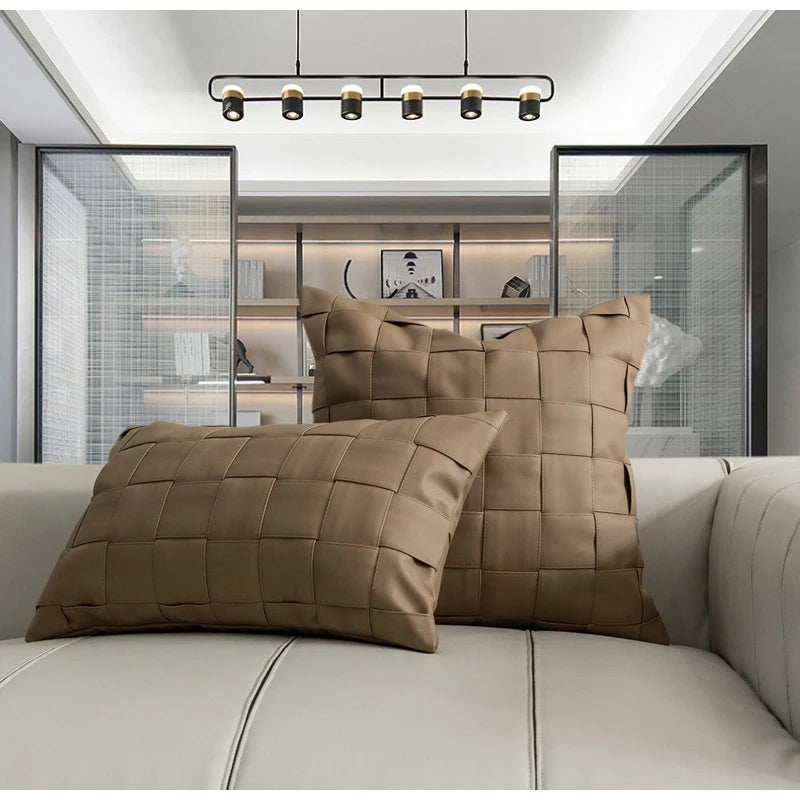 Housse de Coussin Écossaise Style Français Haut de Gamme