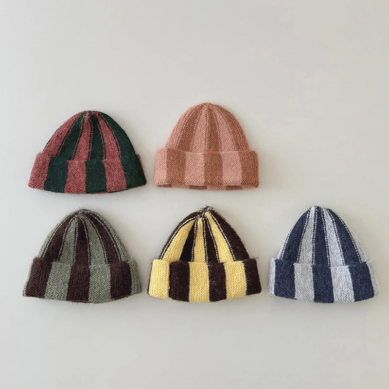 Bonnet Enfant Tricoté Motif Pastèque