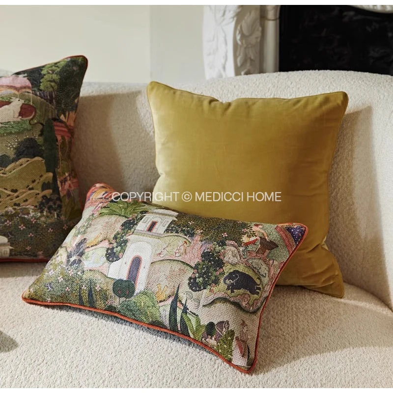 Housse de Coussin Lombaire Toscana - Charme Salon Italien