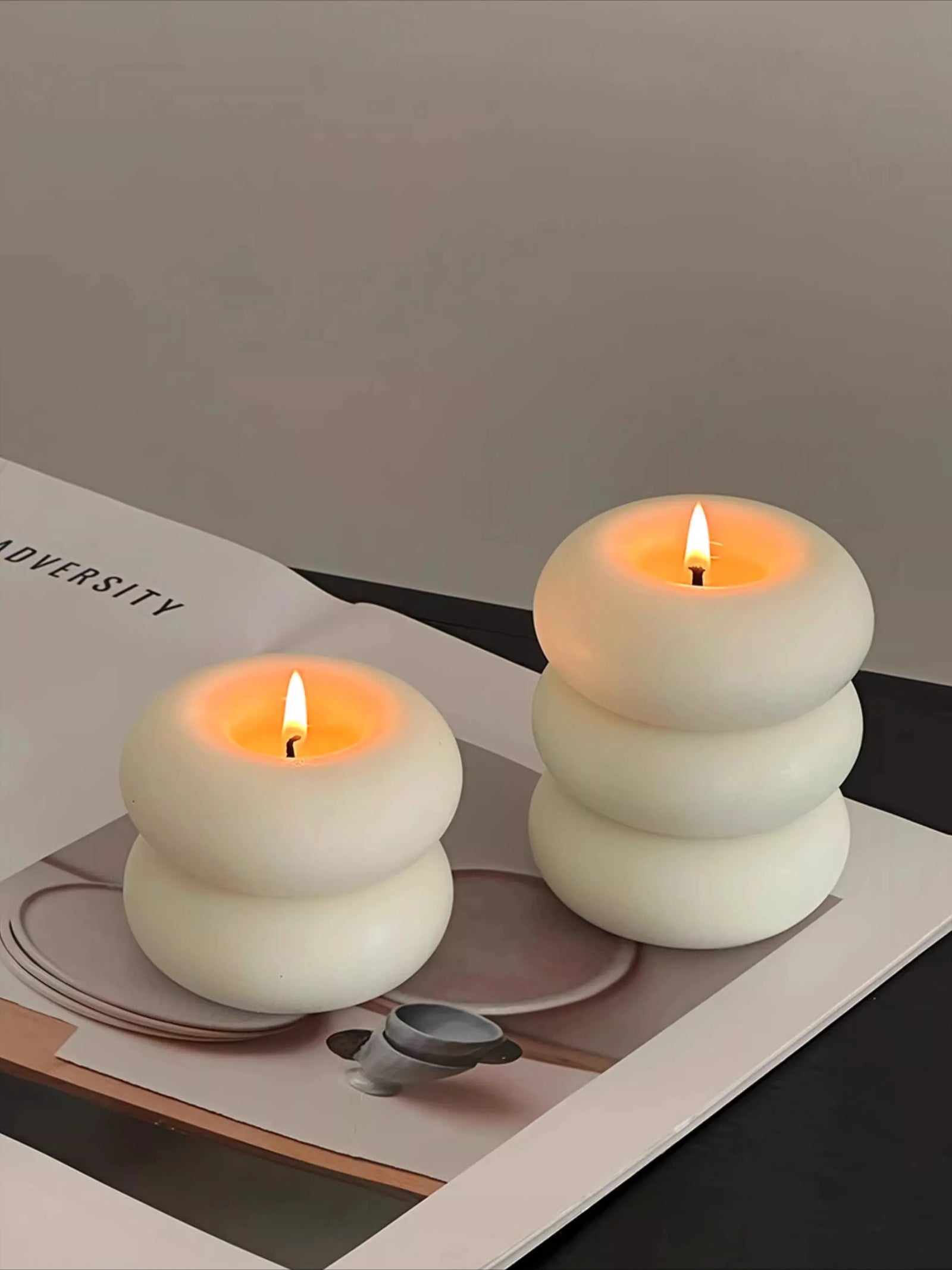 Bougie Parfumée Forme Donut Artisanale