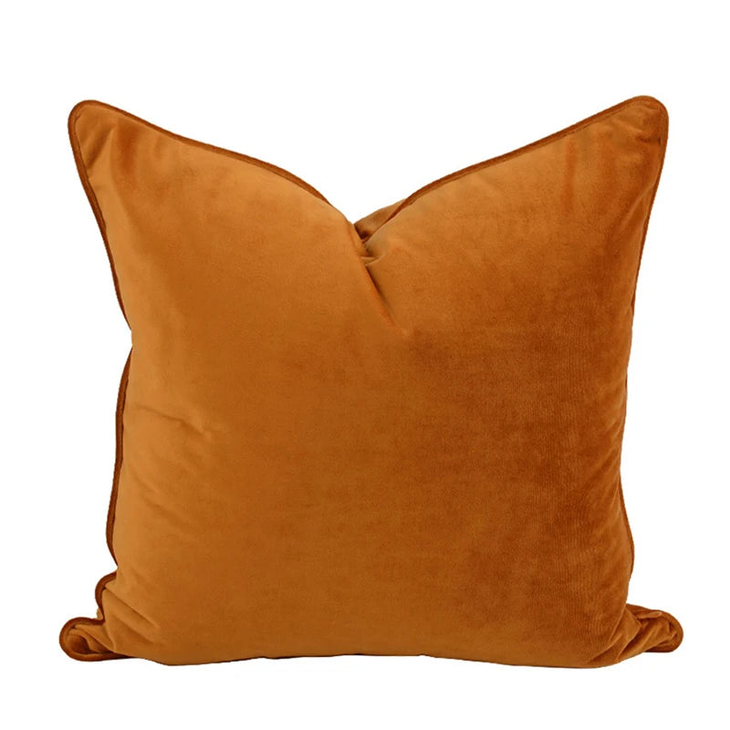 Housse de Coussin Velours Italien Vert Olive Uni