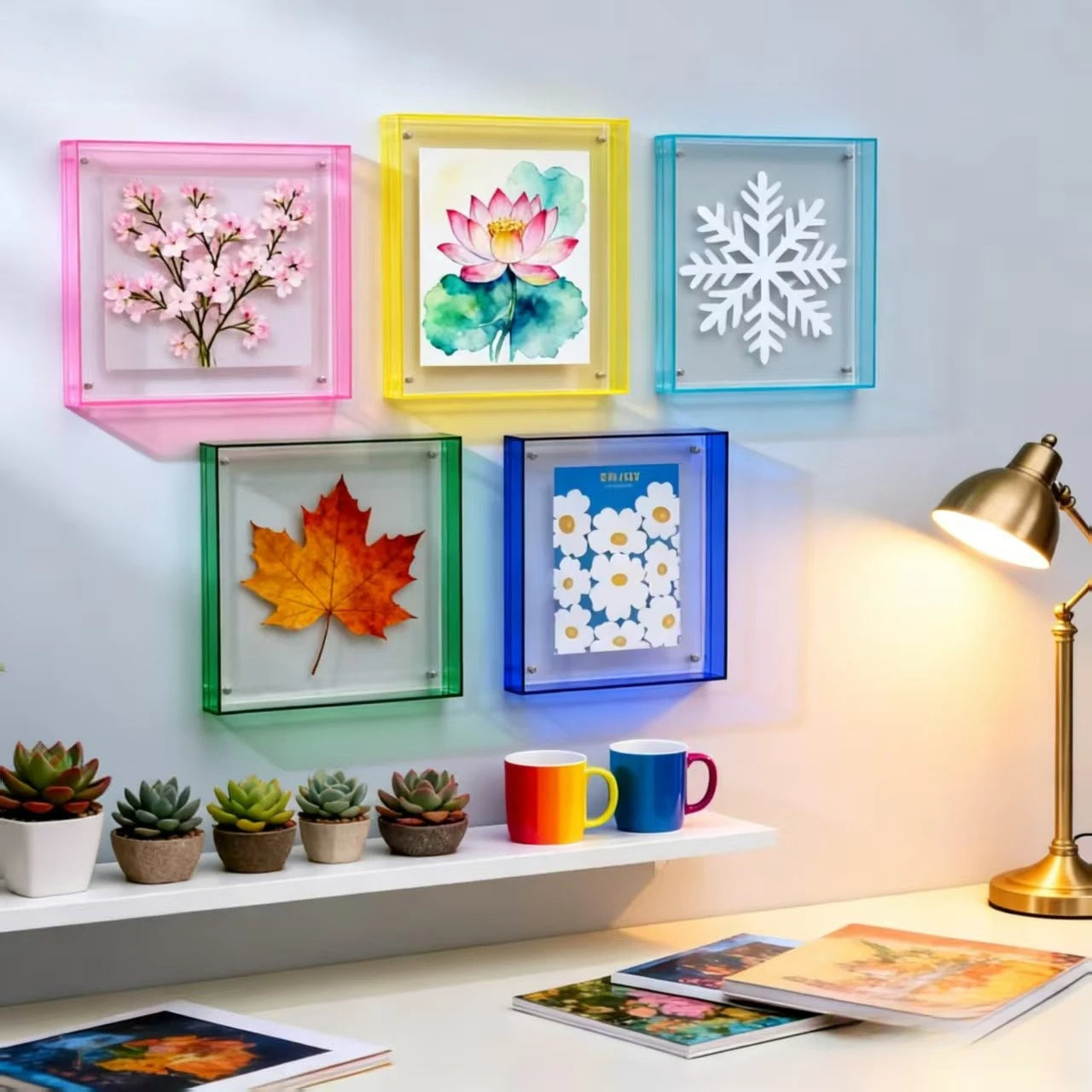 Cadre Photo en Acrylique Coloré - Design Transparent