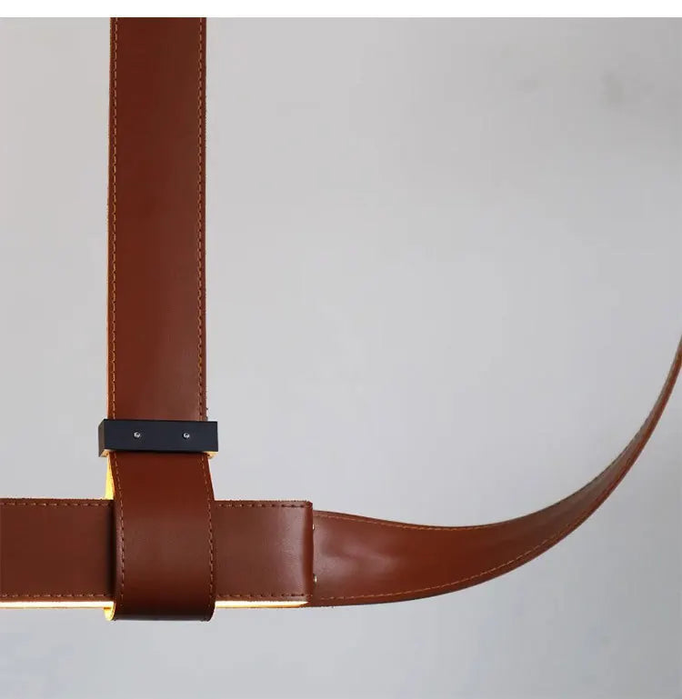 Lustre en Cuir Suspendu Style Moderne pour Cuisine