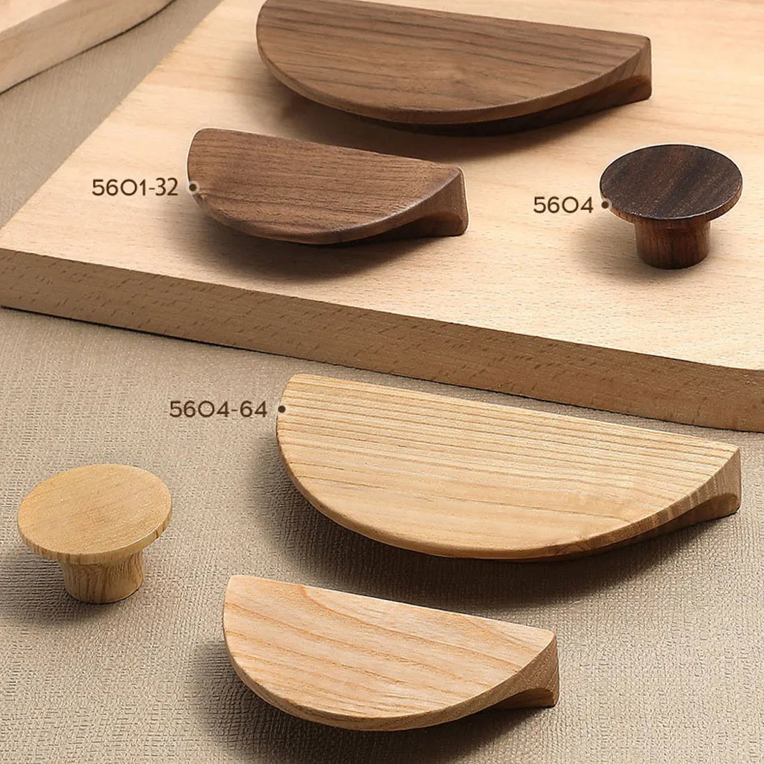 Poignée de Porte en Bois Demi-Cercle Style Nordique
