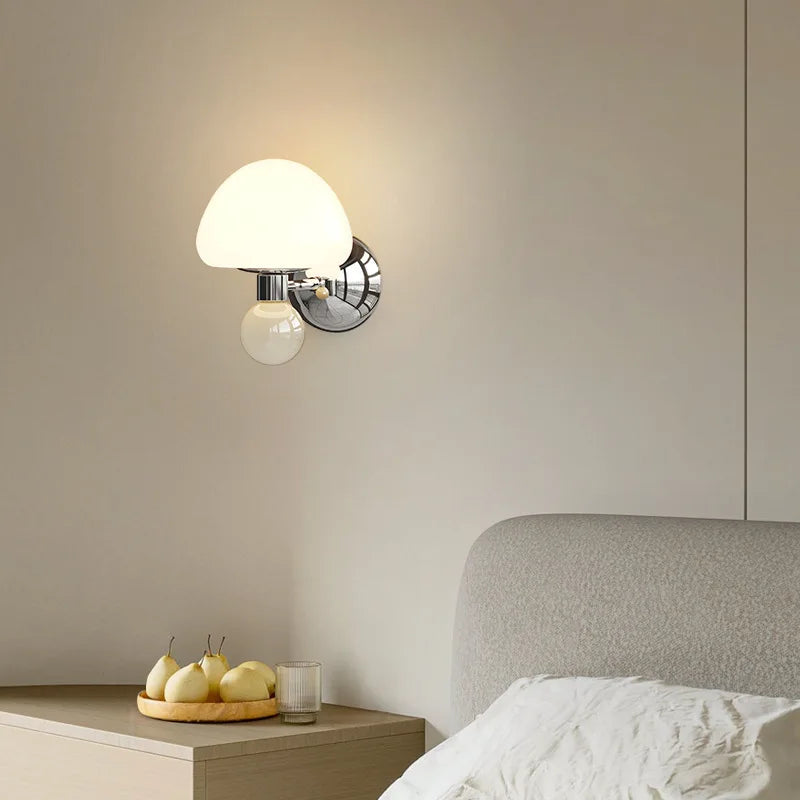 Applique Murale LED Champignon Crème à Tirette Enfant