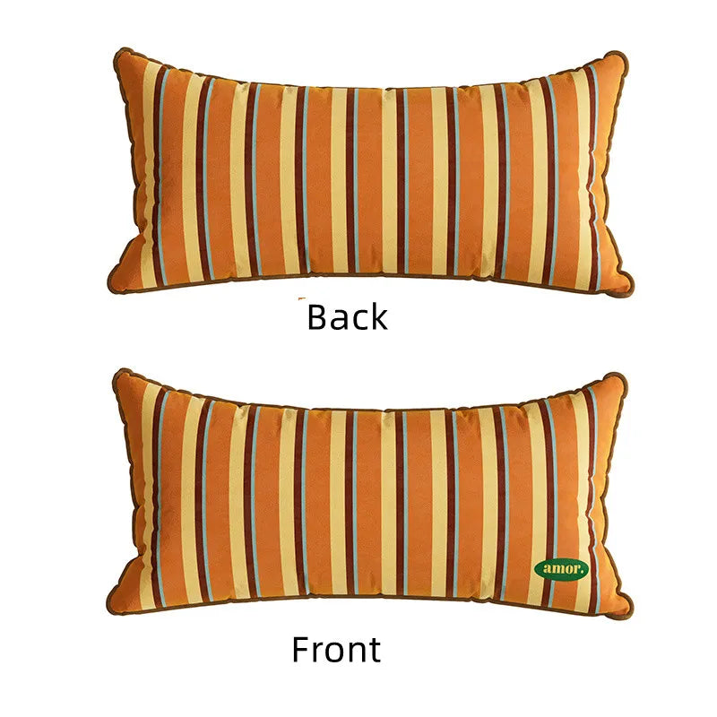 Striped Velvet Cushion Cover – Rectangle Throw Pillowcase, 30x70cm