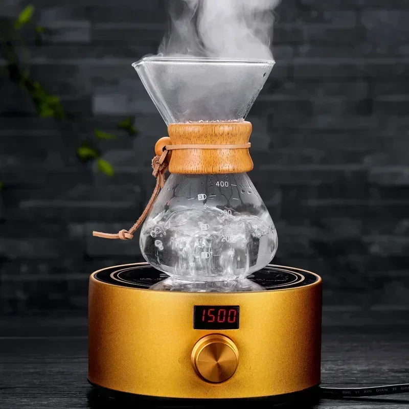 Verseuse à Café Filtre en Verre avec Filtre Inox