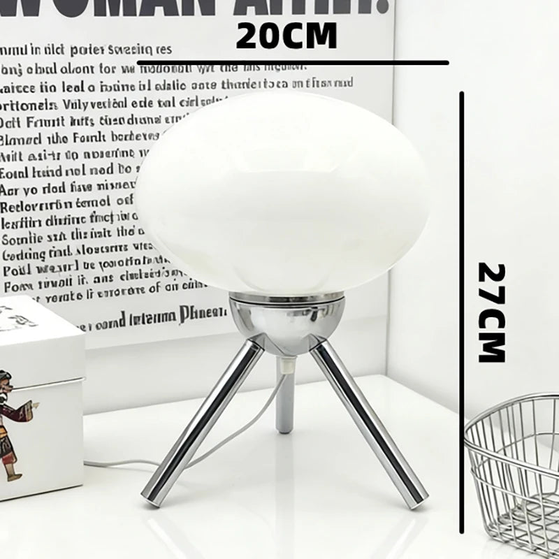 Lampe de Table Champignon en Verre - Style Bauhaus