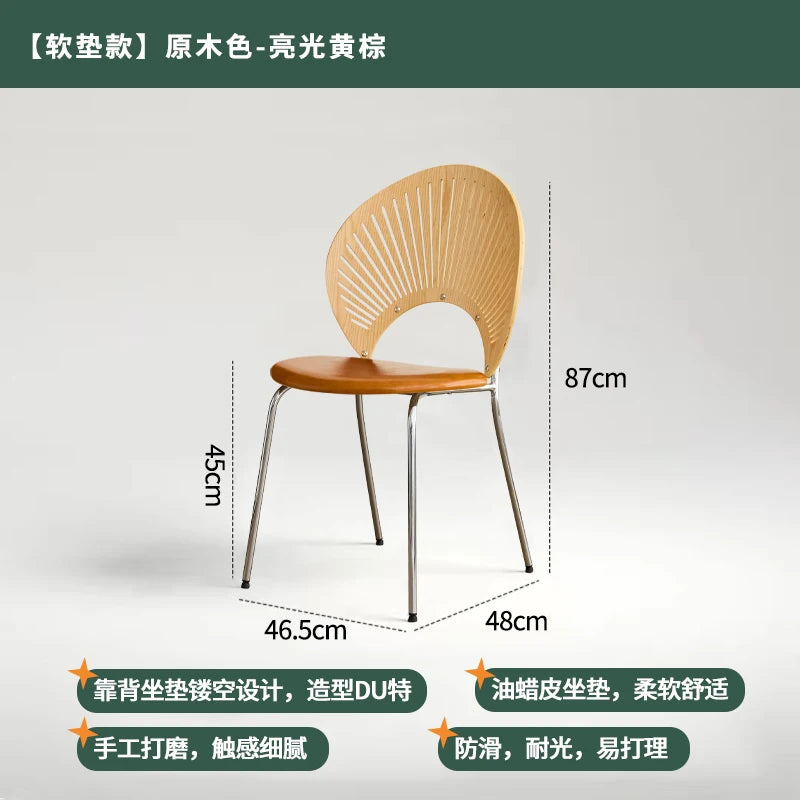 Chaise de Salle à Manger en Acier Inoxydable