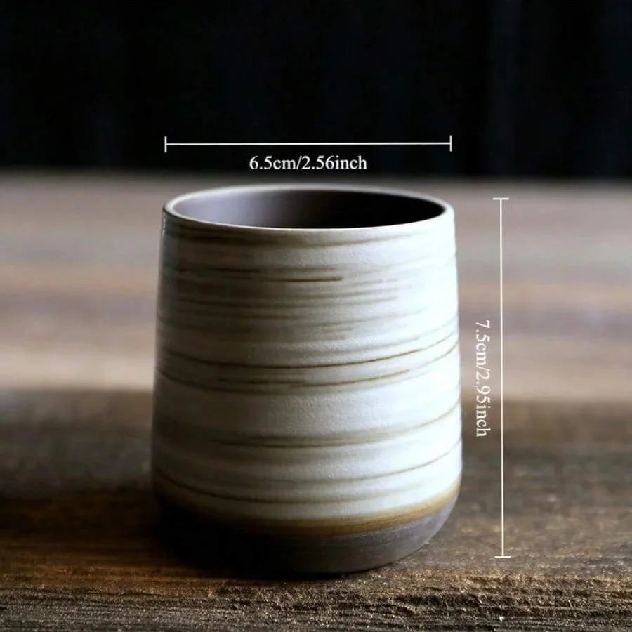 Tasse à Thé Kungfu en Grès Fait Main Style Ancien