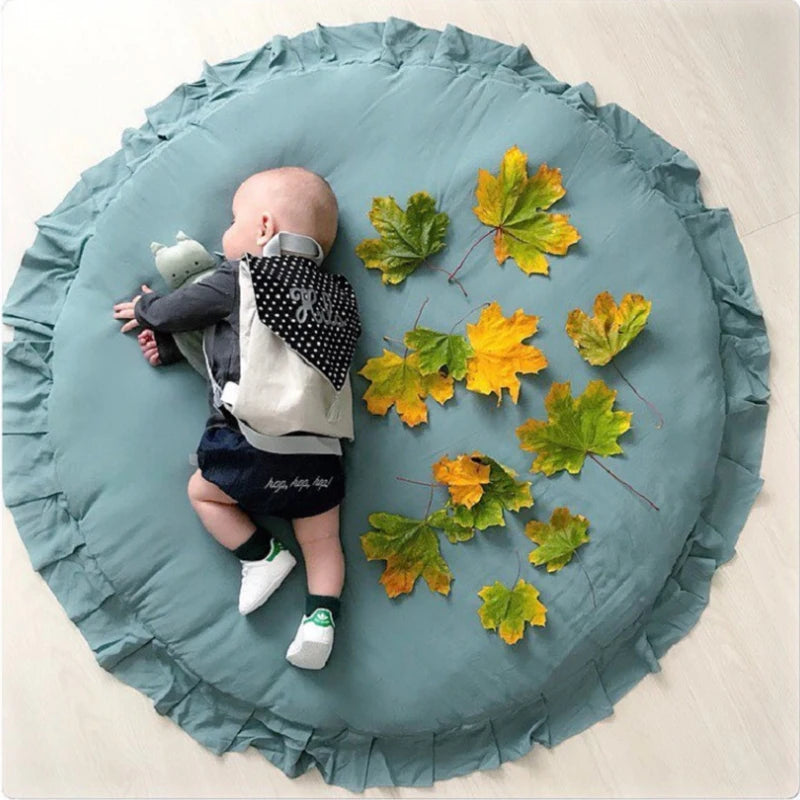 Tapis d'Éveil Rond en Coton 95cm