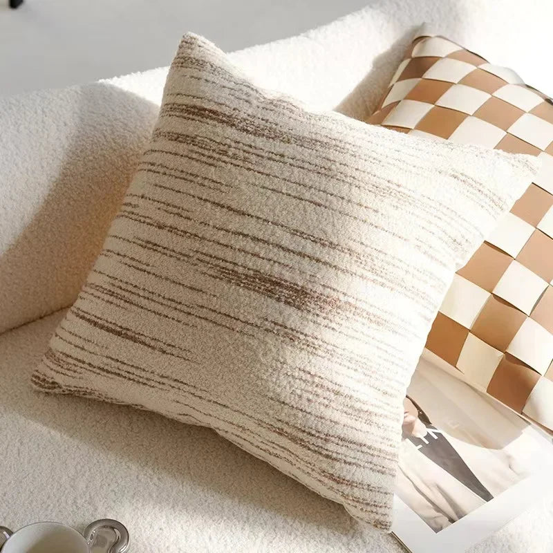 Housse de Coussin Patchwork Multicolore - Style Luxe Léger