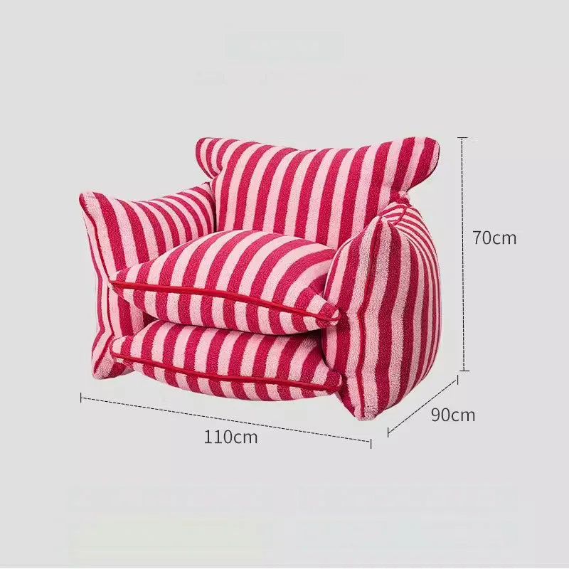 Chaise Longue Tatami Rayée - Assise Décontractée