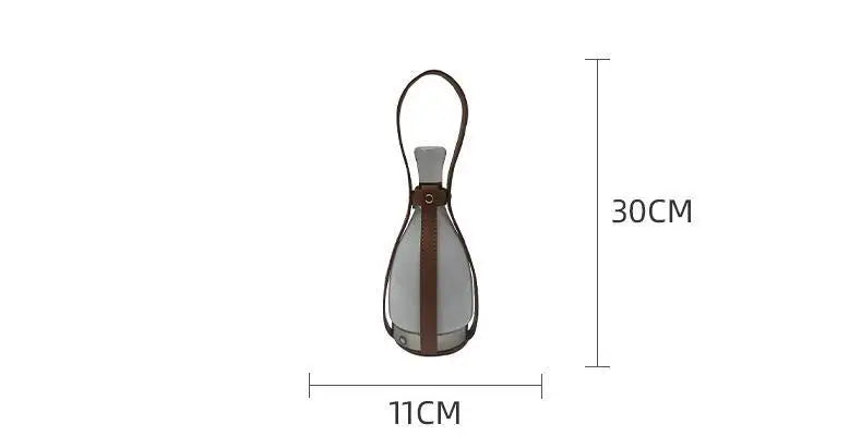 Lampe Bouteille Verre Nordique LED Portable Cuir