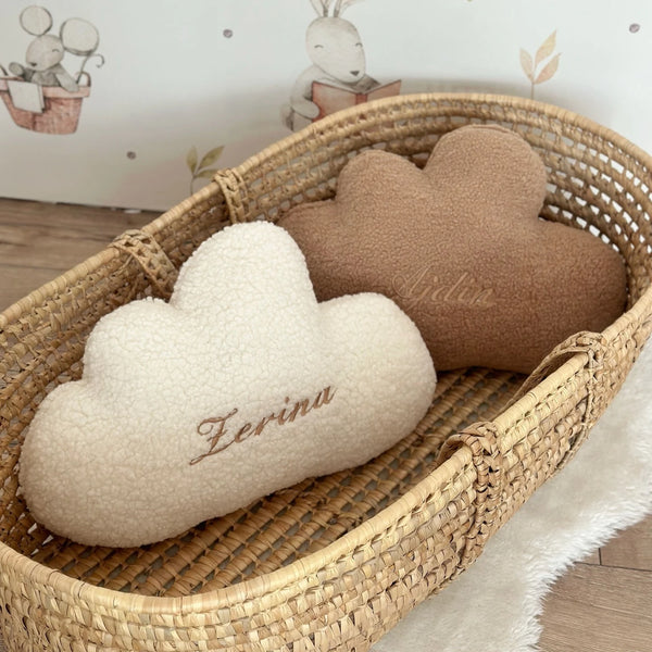 Coussin Bébé Nuage Personnalisable en Laine