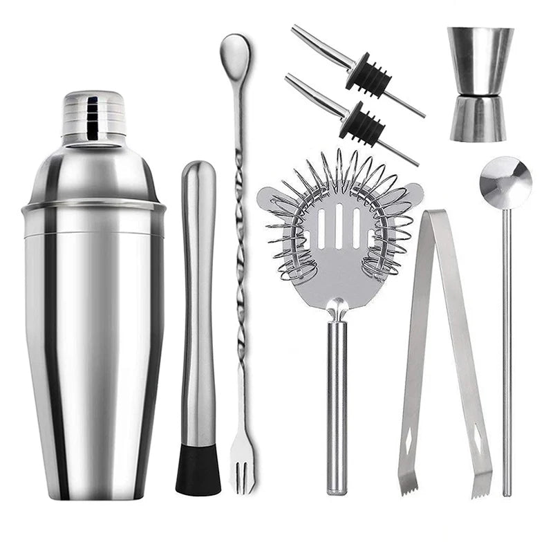 Ensemble Shaker à Cocktail Inox Kit Barman Complet