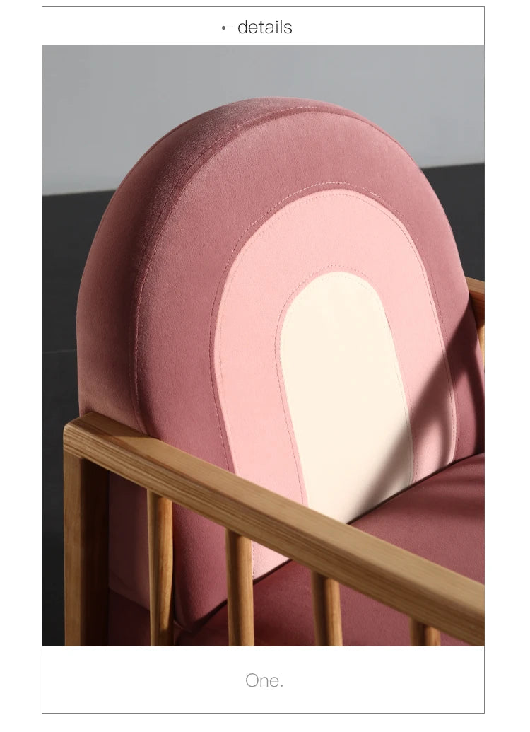 Chaise à Bascule Enfant en Bois Massif Nordique