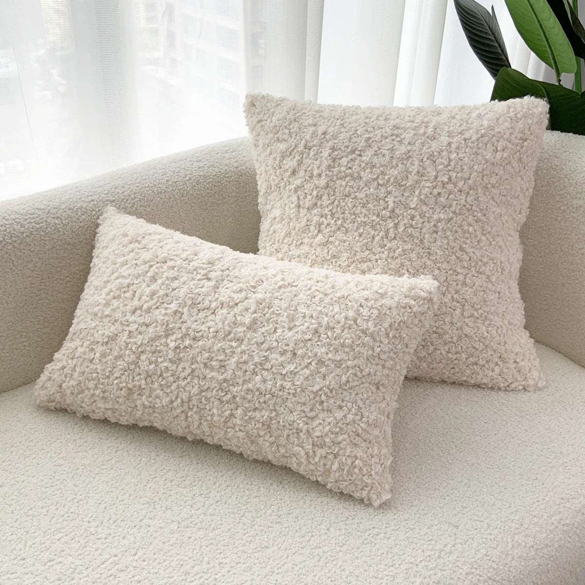 Housse de Coussin Teddy Fourrure - Douceur Peau de Mouton