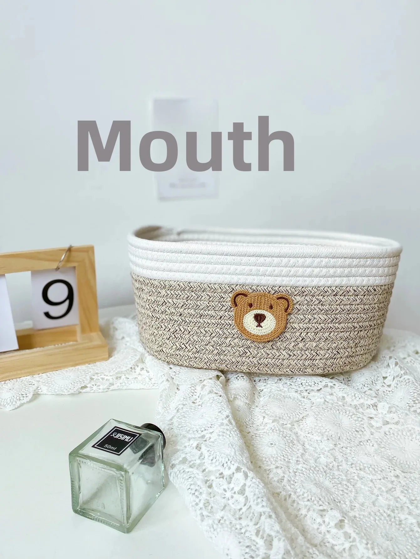 Panier en Corde de Coton Tressée pour Rangement