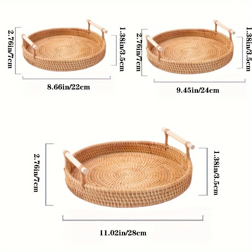Panier de Rangement en Rotin Tressé - Avec Couvercle