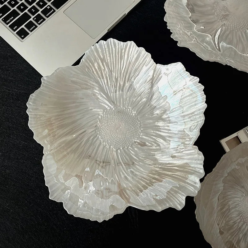 Plateau Fleur en Verre pour Bijoux et Collations