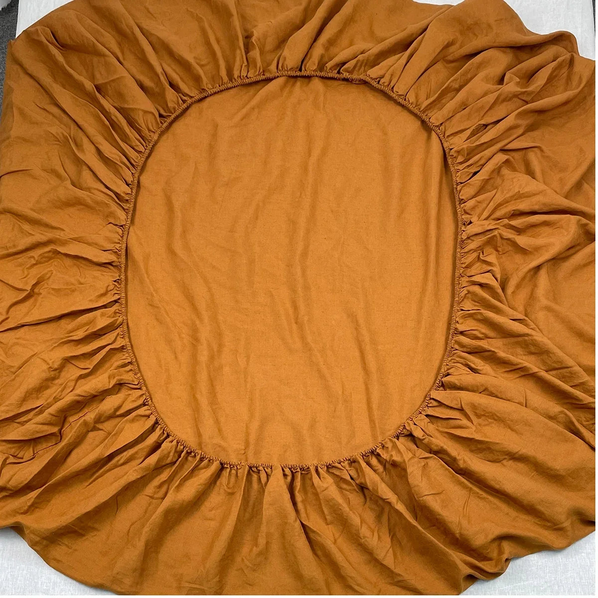 Parure de Lit 4 Pièces en Lin Pur - Drap Housse et Taies