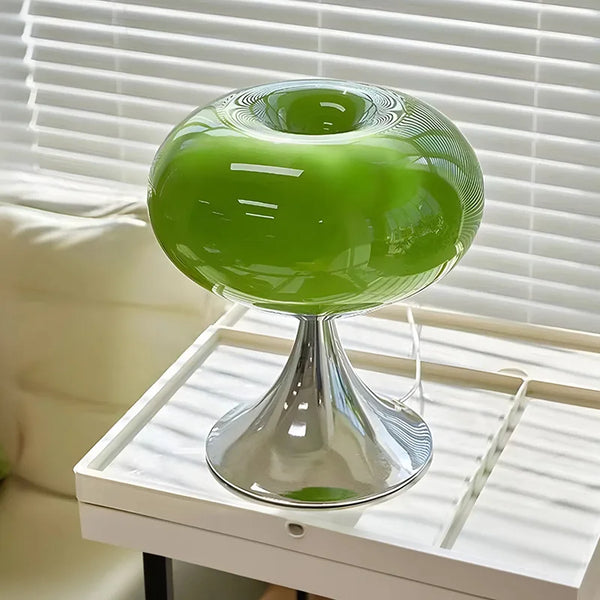 Lampadaire Bauhaus Pomme en Verre - Style Rétro