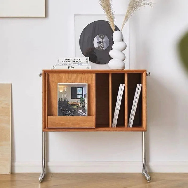 Étagère Scandinave en Bois Massif Multi-Fonction