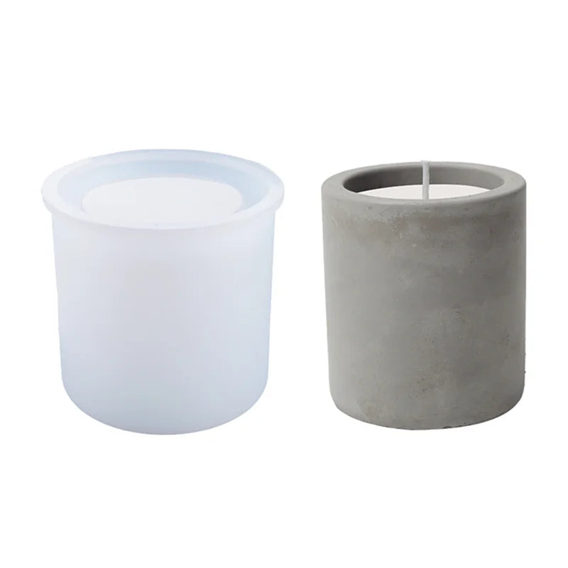 Moule en Silicone pour Béton et Bougies - Forme Cylindrique