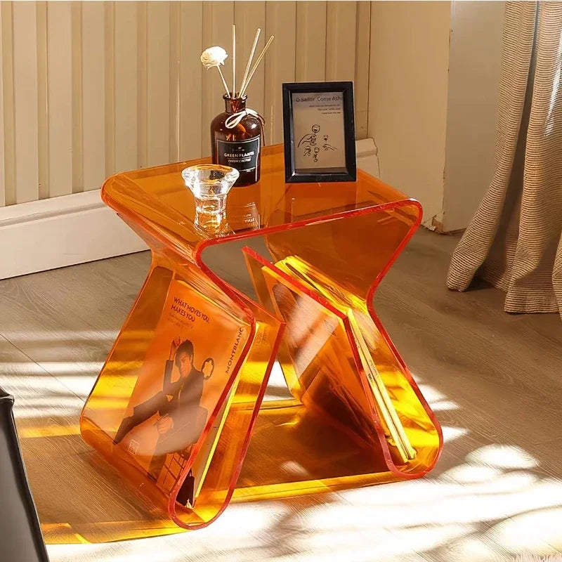 Table Basse en Acrylique Transparent - Design Épuré