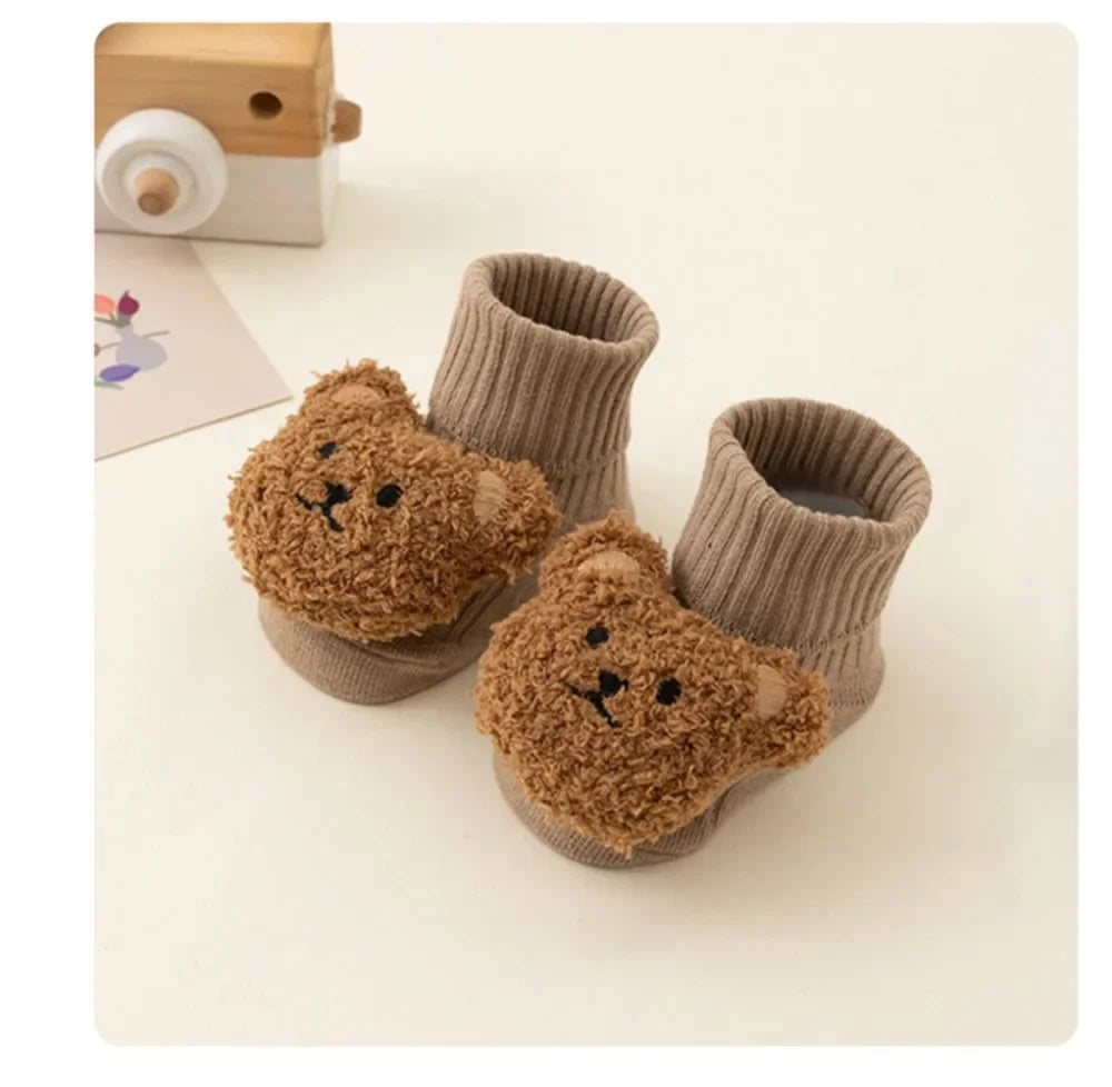 Chaussettes Bébé Hiver Motif Ourson Épaisses