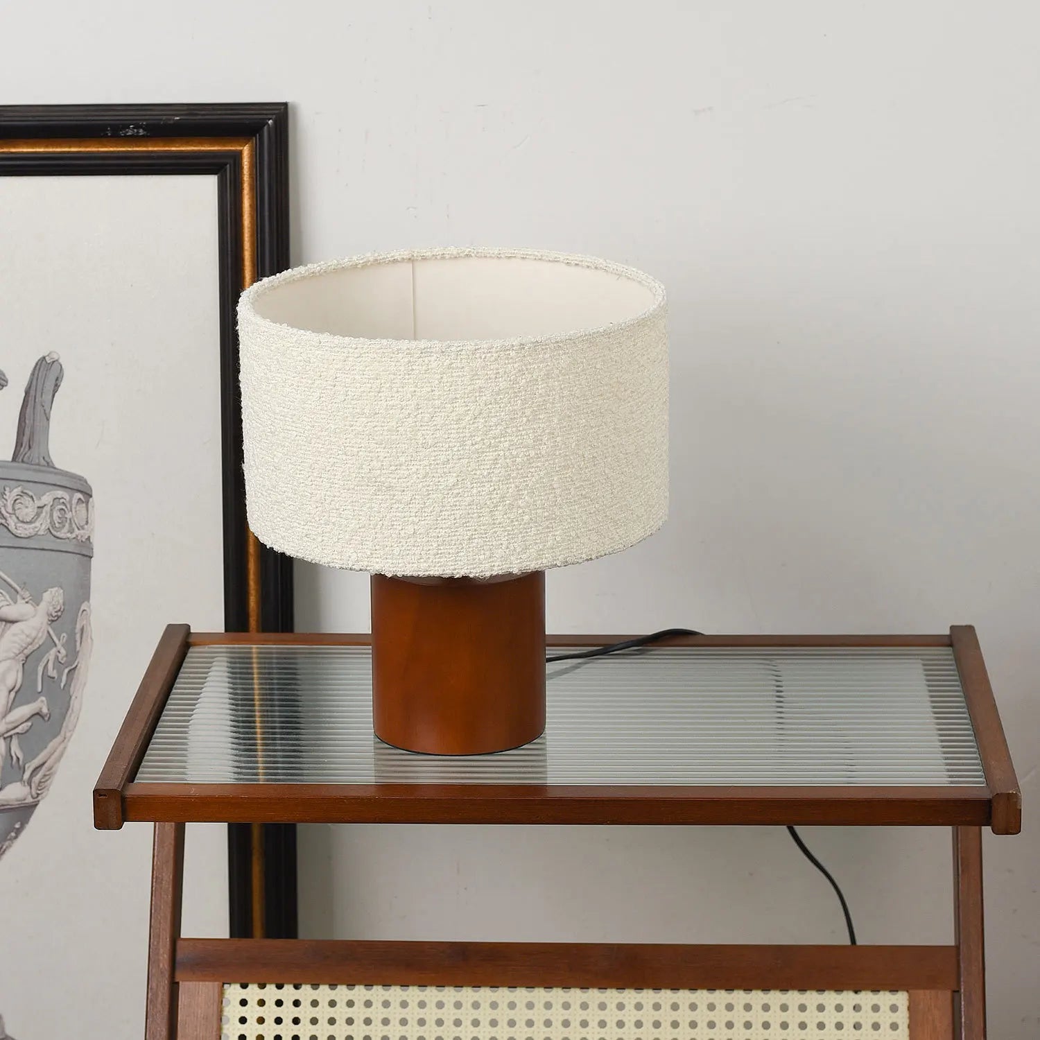 Lampe de Chevet Française - Abat-Jour en Tissu