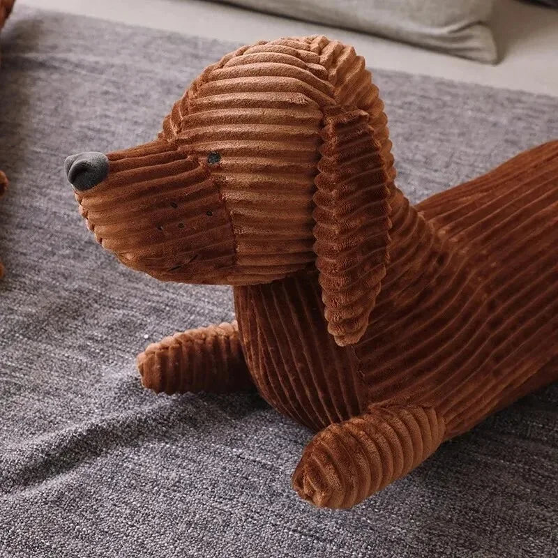 Coussin Corps Teckel en Peluche - Oreiller Décoratif