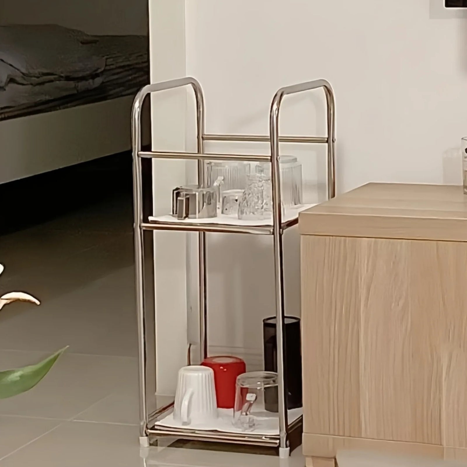 Étagère de Rangement Inox 3 Niveaux - Multi-Usage