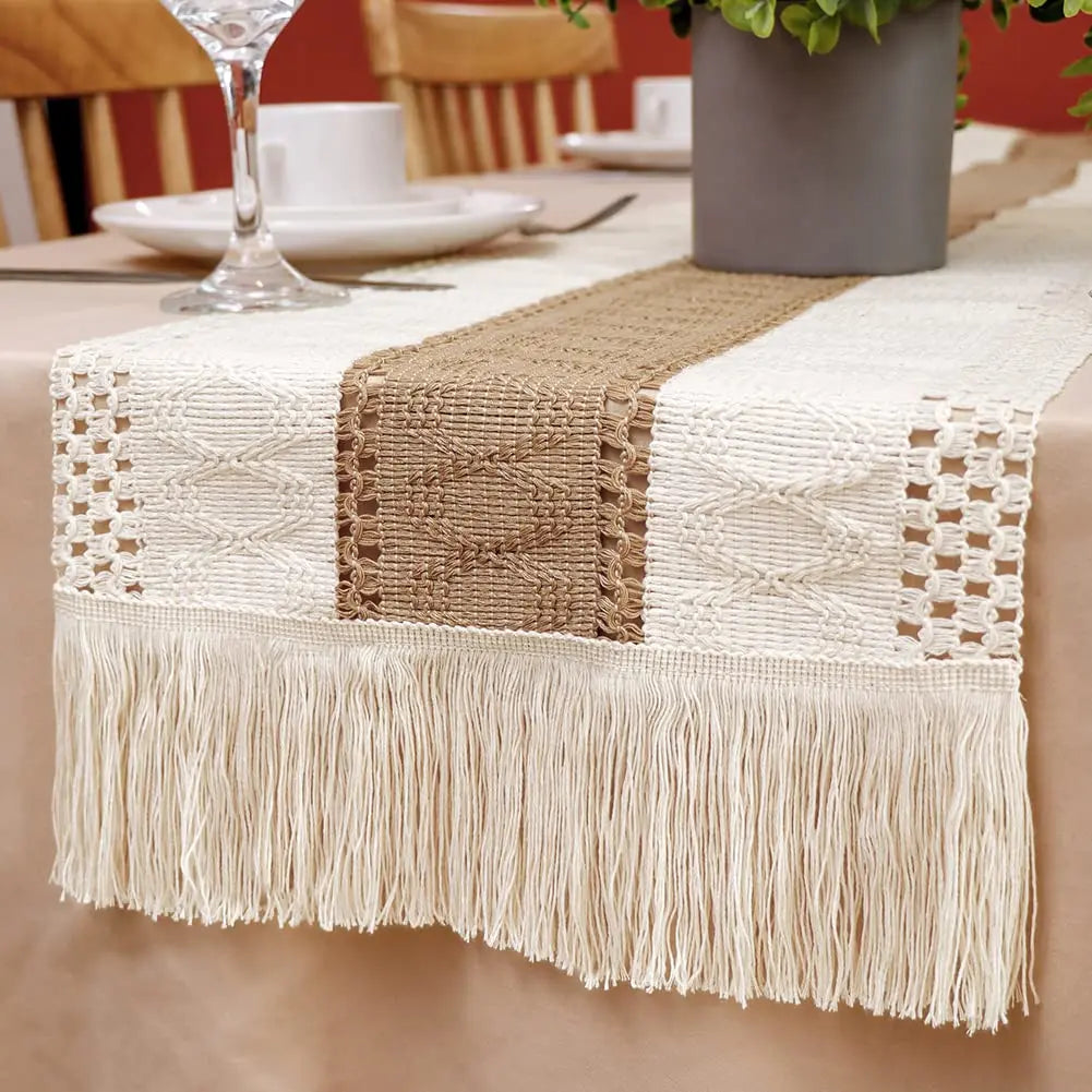 Chemin de Table en Toile de Jute Style Campagne