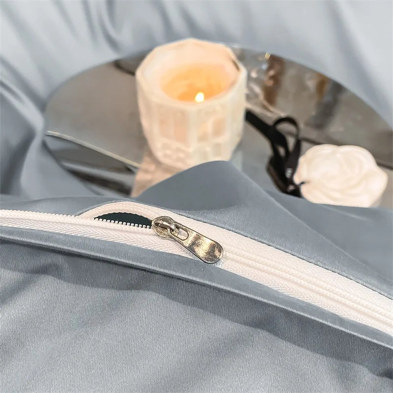 Parure de Lit Coton Égyptien 1000TC Ultra Douce 4 Pièces