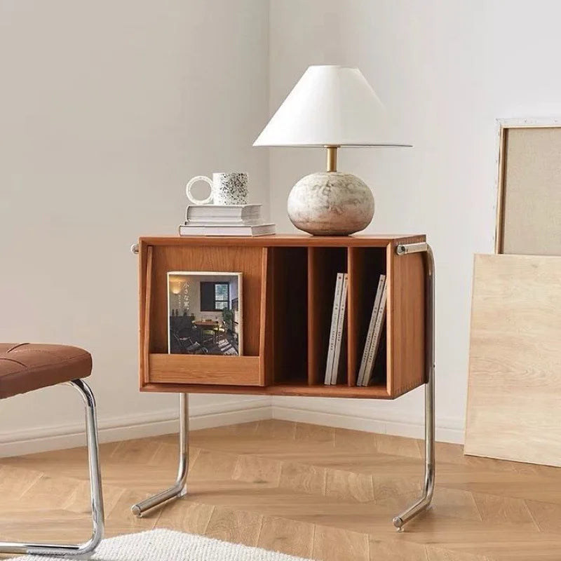 Étagère Scandinave en Bois Massif Multi-Fonction