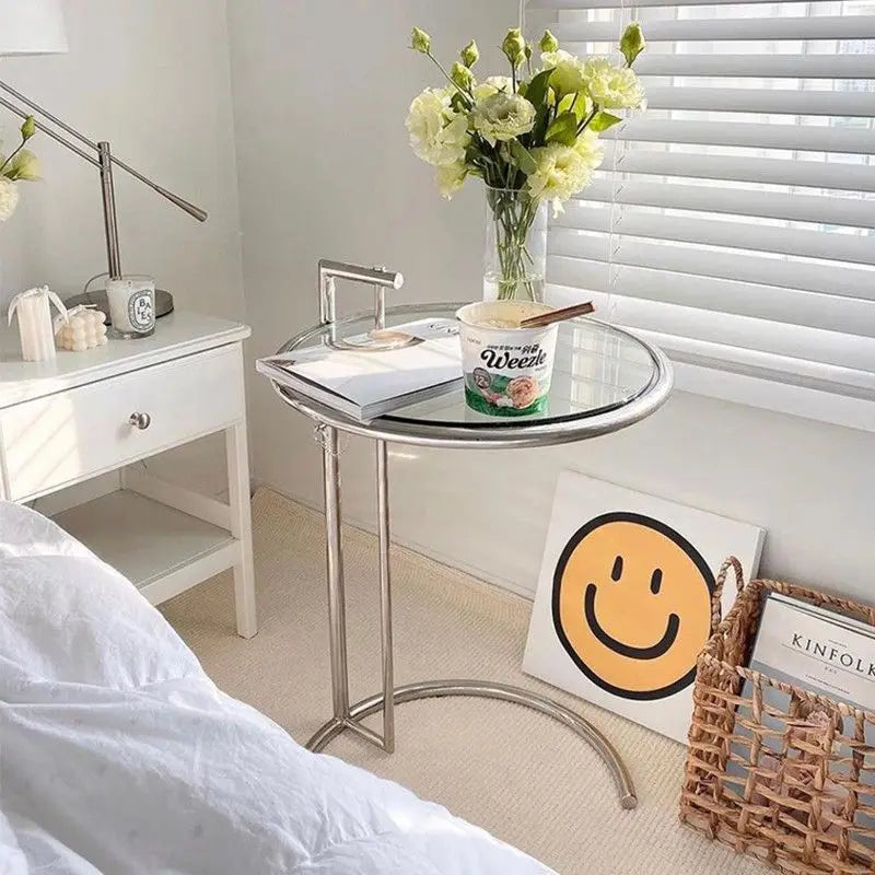 Table Basse Nordique en Verre Relevable