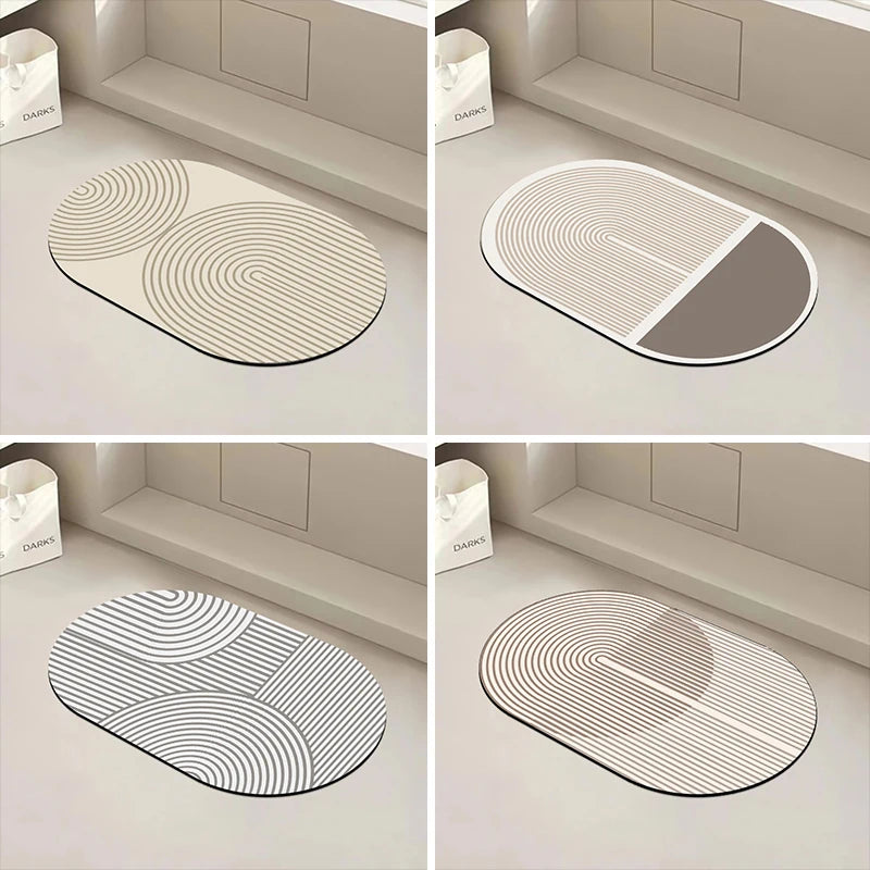 Long Diatomite Kitchen Rug – Super Absorbent Washable Mat